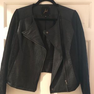 Black leather jacket